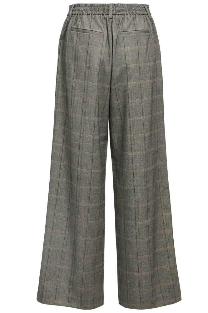 OBJLISA WIDE PANT AOP NOOS 23040544 Black/Humus tannin